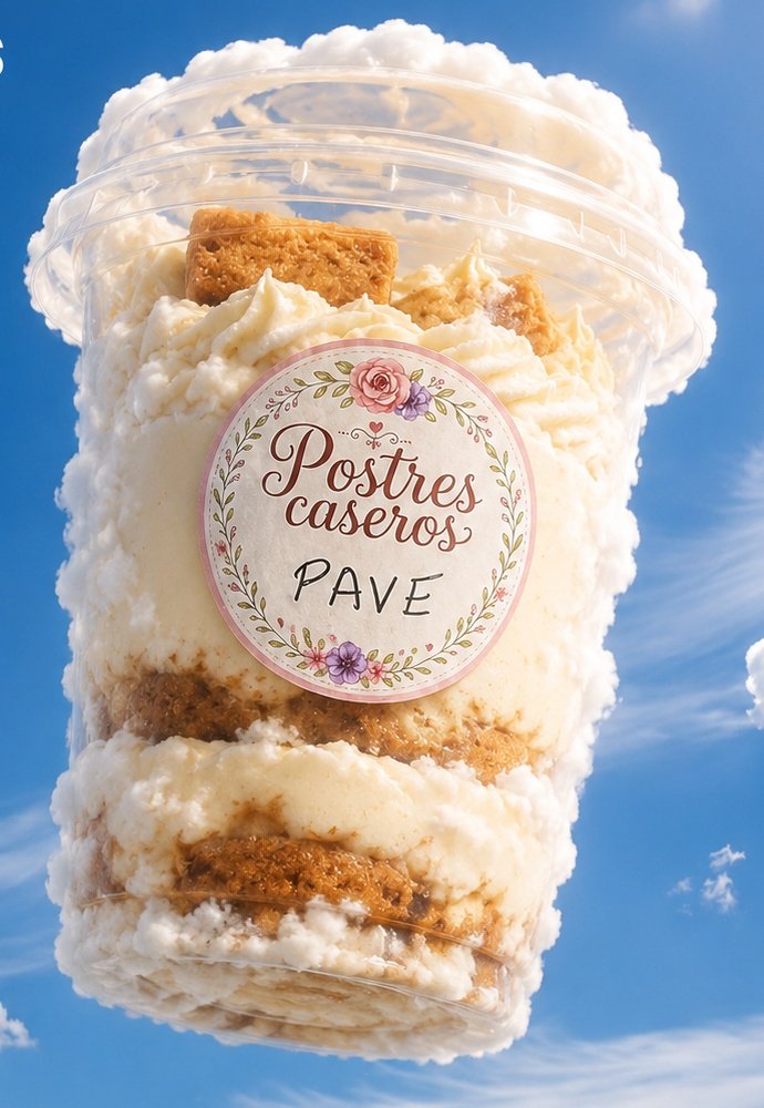 Vasito de pavé de Postres caseros entre nubes